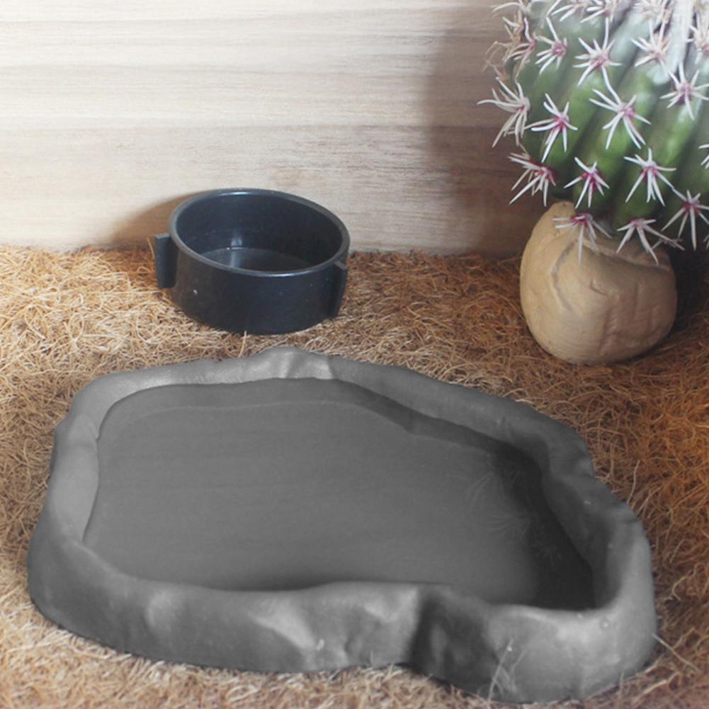 Water Dish Reptile - Comedero para reptiles, diseño de roca