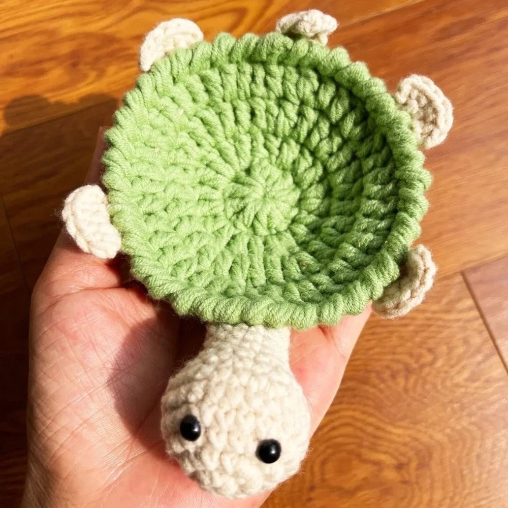 Water Dish Reptile - Divertido Posavasos de Tortuga de Ganchillo,