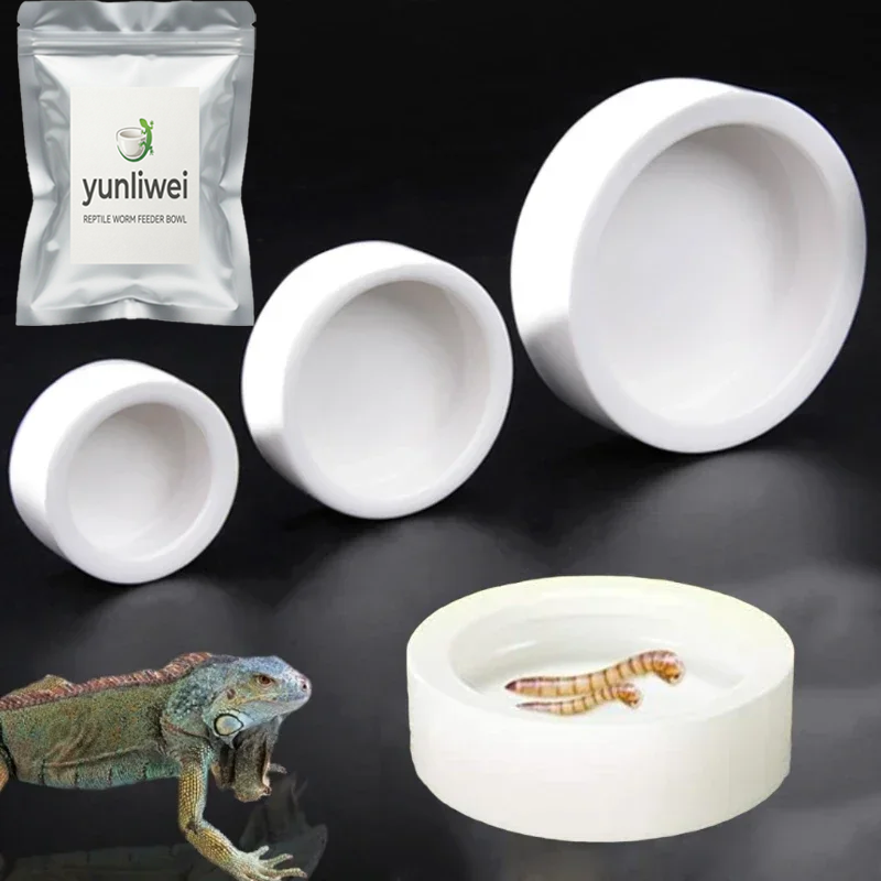 Water Dish Reptile - Comedero de Cerámica Anti-Escape para Reptiles,