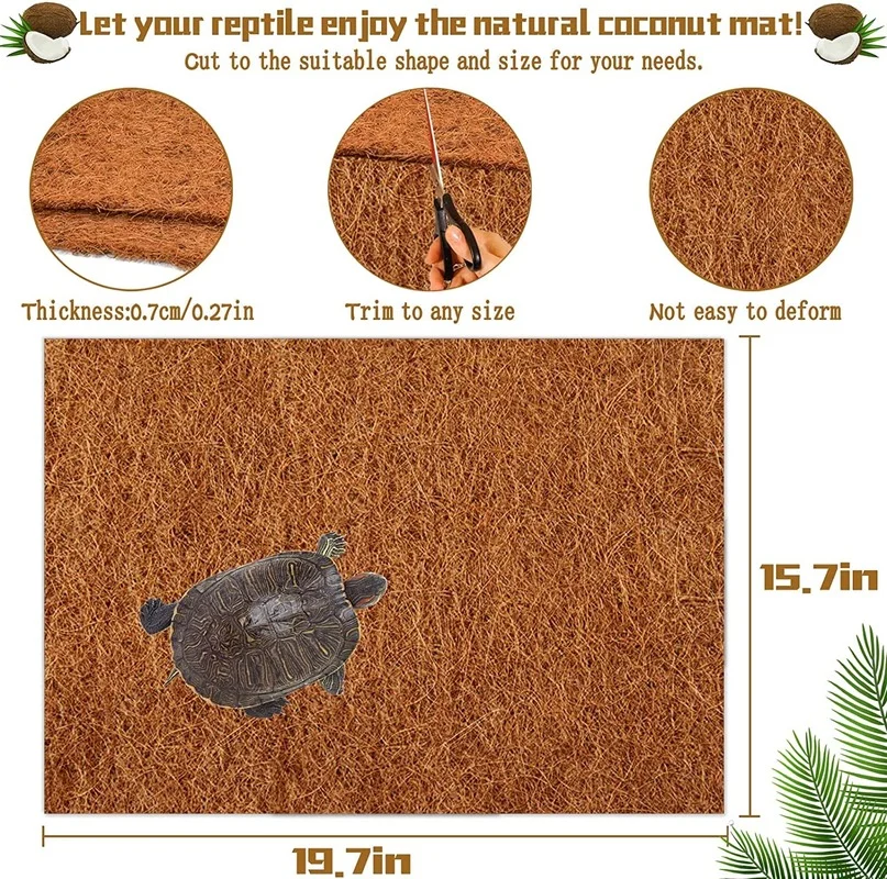Alfombra para Reptiles, Fibra  - Substrate Coconut Fiber reseña y precio