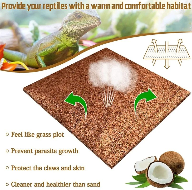 Alfombra para Reptiles, Fibra  - Substrate Coconut Fiber reseña y precio
